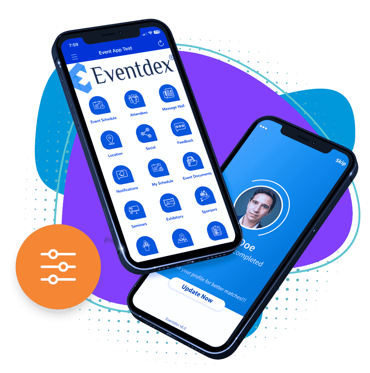 Mobile event app messaging interface illustrating connection and conversation workflows between attendees. Mobile event app messaging interface illustrating connection and conversation workflows between attendees.