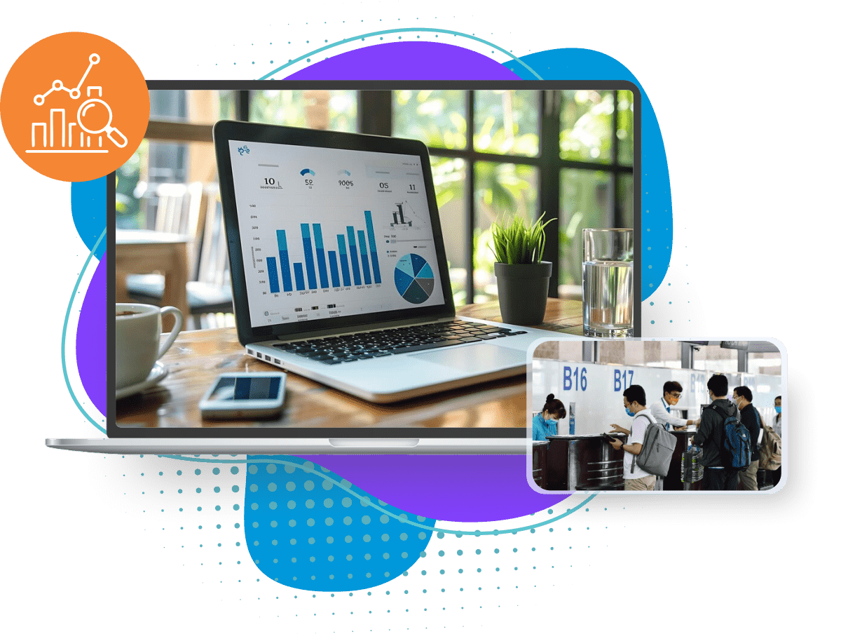 Onsite discovery analytics tracking map views, searches, and POI clicks to measure attendee navigation and engagement at events