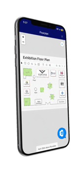 Interactive trade show floorplan highlighting exhibitor locations and wayfinding for attendees. Interactive trade show floorplan highlighting exhibitor locations and wayfinding for attendees.