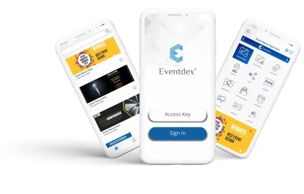 Event management software dashboard with agenda builder, speaker profiles, exhibitor directory, and map based navigation for enterprise events Event management software dashboard with agenda builder, speaker profiles, exhibitor directory, and map based navigation for enterprise events