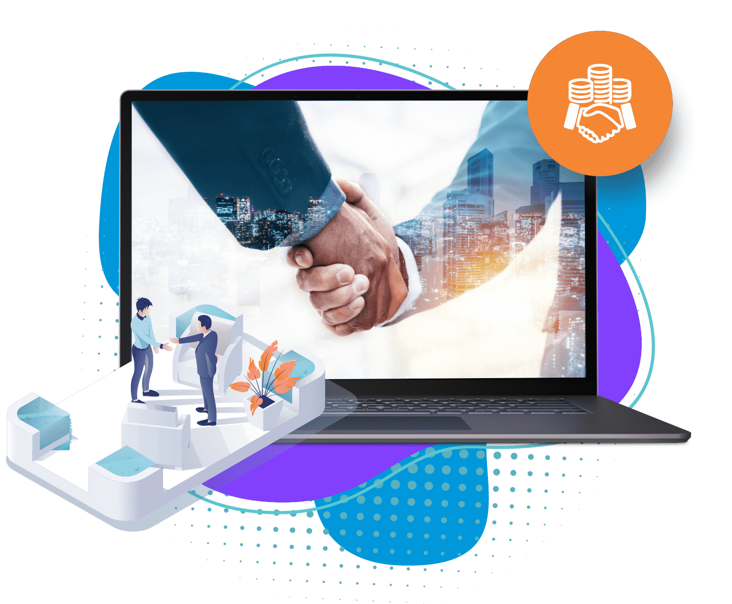 Mobile map view highlighting sponsored POIs and promoted locations, emphasizing high-intent attendee interactions and sponsor visibility.