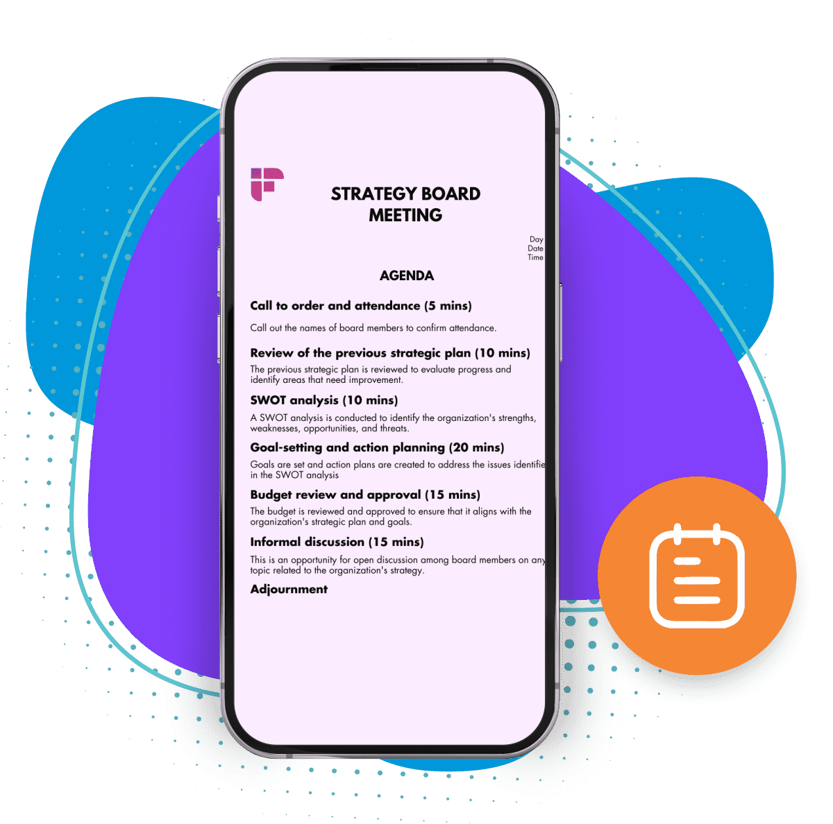 Event app agenda interface showing scheduled sessions alongside meeting or exhibitor engagement features. Event app agenda interface showing scheduled sessions alongside meeting or exhibitor engagement features.